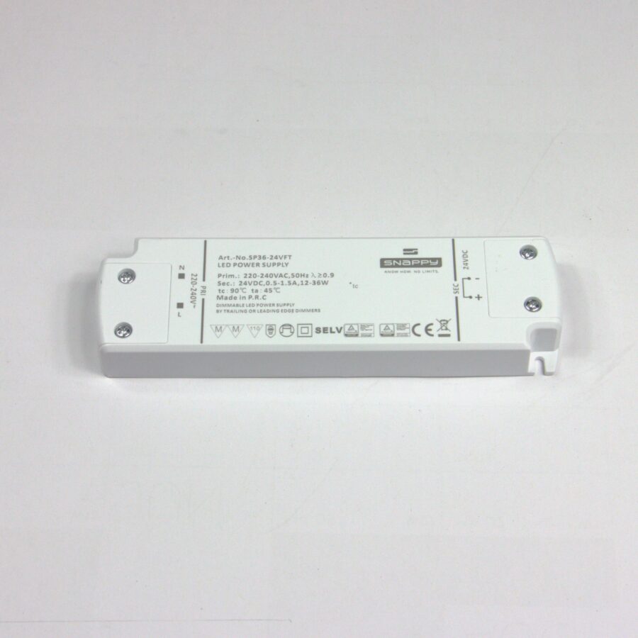 Snappy - led driver SP 36 Watt - 24Vdc - dim protocol Triac fase afsnijding