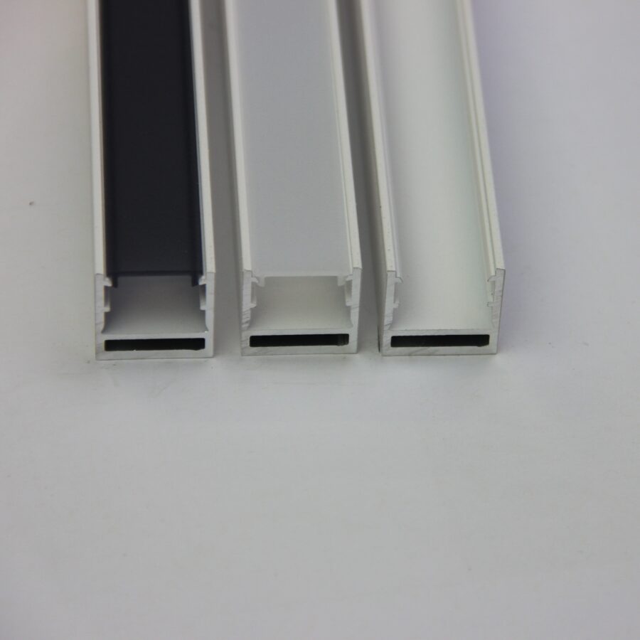 Profiel Square-Line 2000mm - structuurlak wit - incl. lens opaal