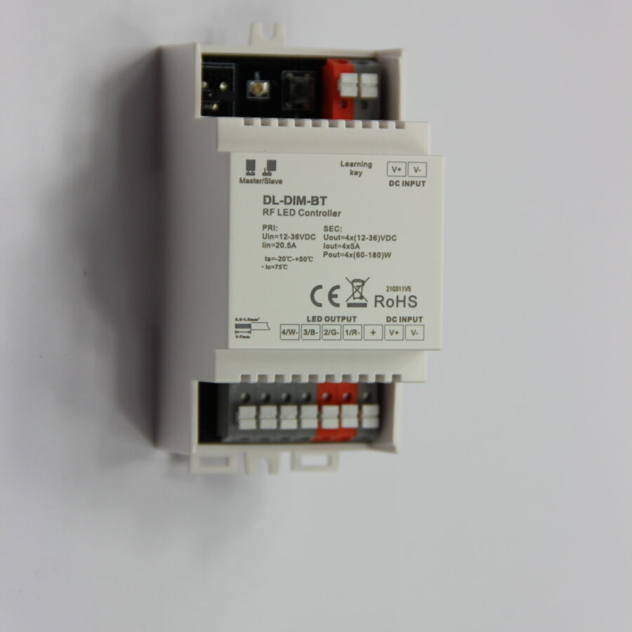 RF ontvanger - dimmer op DINRAIL - 24V - 480W - RGBW