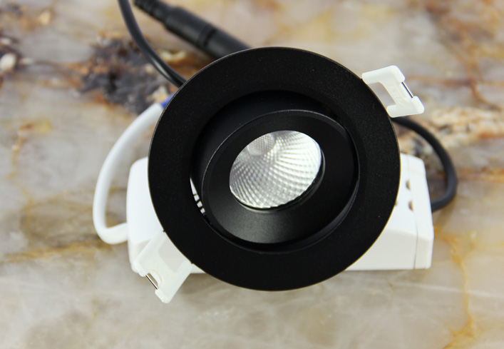 Downlight Addy - kantelspot rond - 2700K - 38° - IP44 - zwart