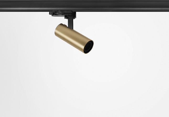 3 Fase rail - Ledspot TRACK-L - 30W - 3000K - 40° - 3000lm - Triac dim - 200x85mm - zwart/goud