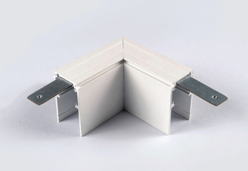 Design rail Deep - mechanische hoekverbinding - horizontaal R - 71x71x47mm - wit