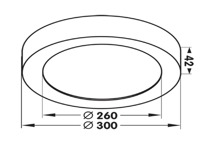 Opbouw Ledlamp Moon 300 - 24W - CCT - 2300lm - 230V - IP54 - WIT