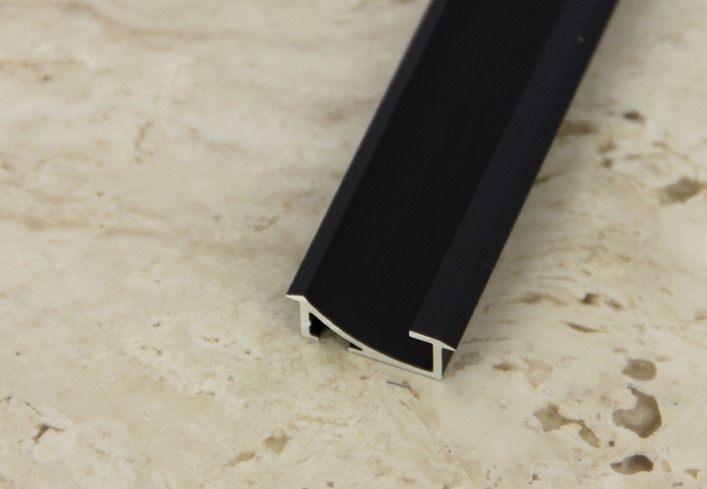 Profiel Mini Curve In-Line 1000mm - anodisé zwart