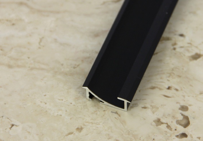 Profiel Mini Curve In-Line 3000mm - anodisé zwart