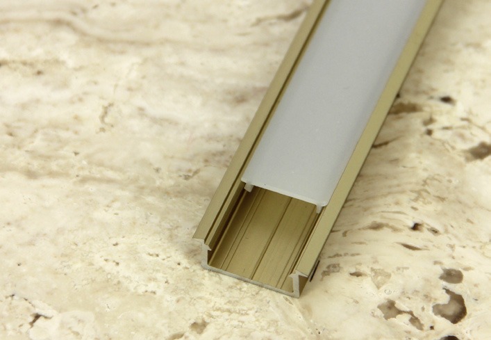 Profiel In-Line 1000mm - Avantgarde Gold - incl. lens opaal