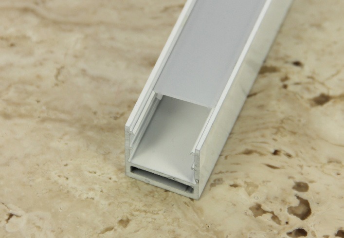 Profiel Square-Line 1000mm - anodisé aluminium - incl. lens zwart
